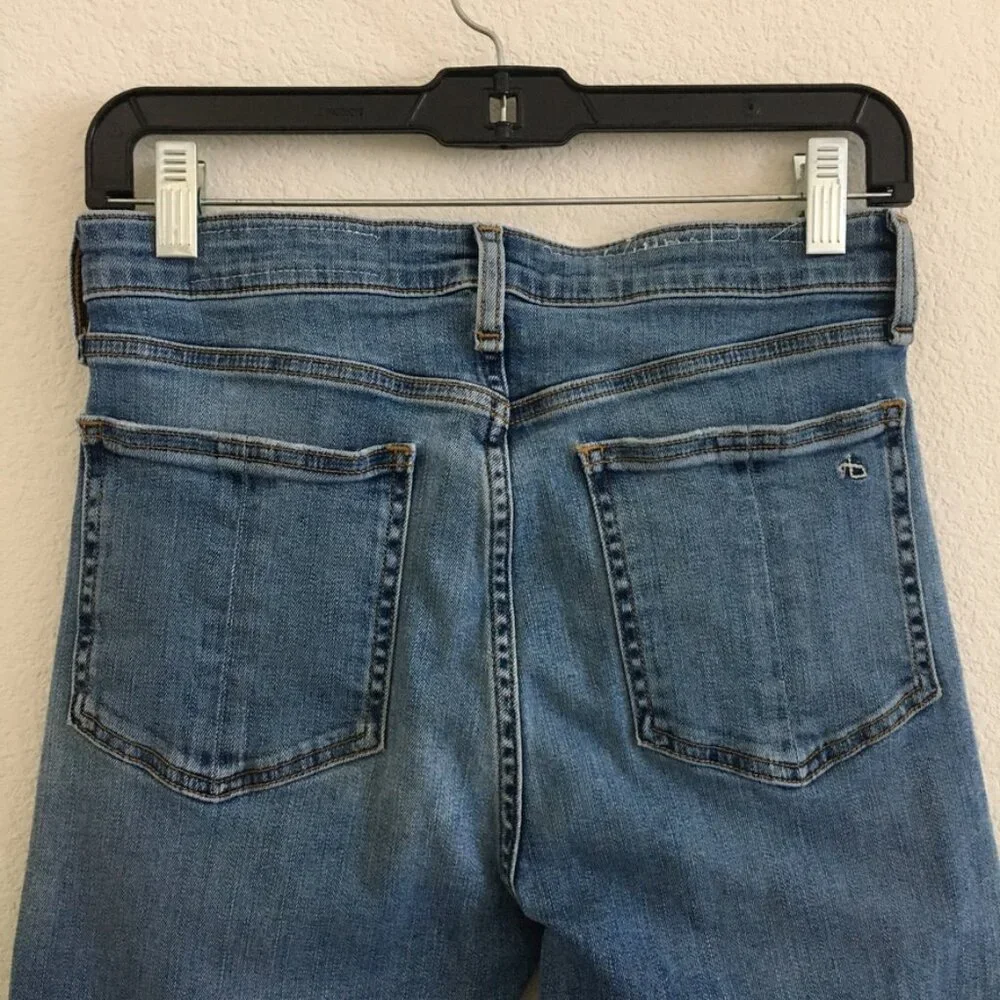 rag & bone NINA High-Rise Ankle Skinny Womens 27 Blue Denim Jean Stretch